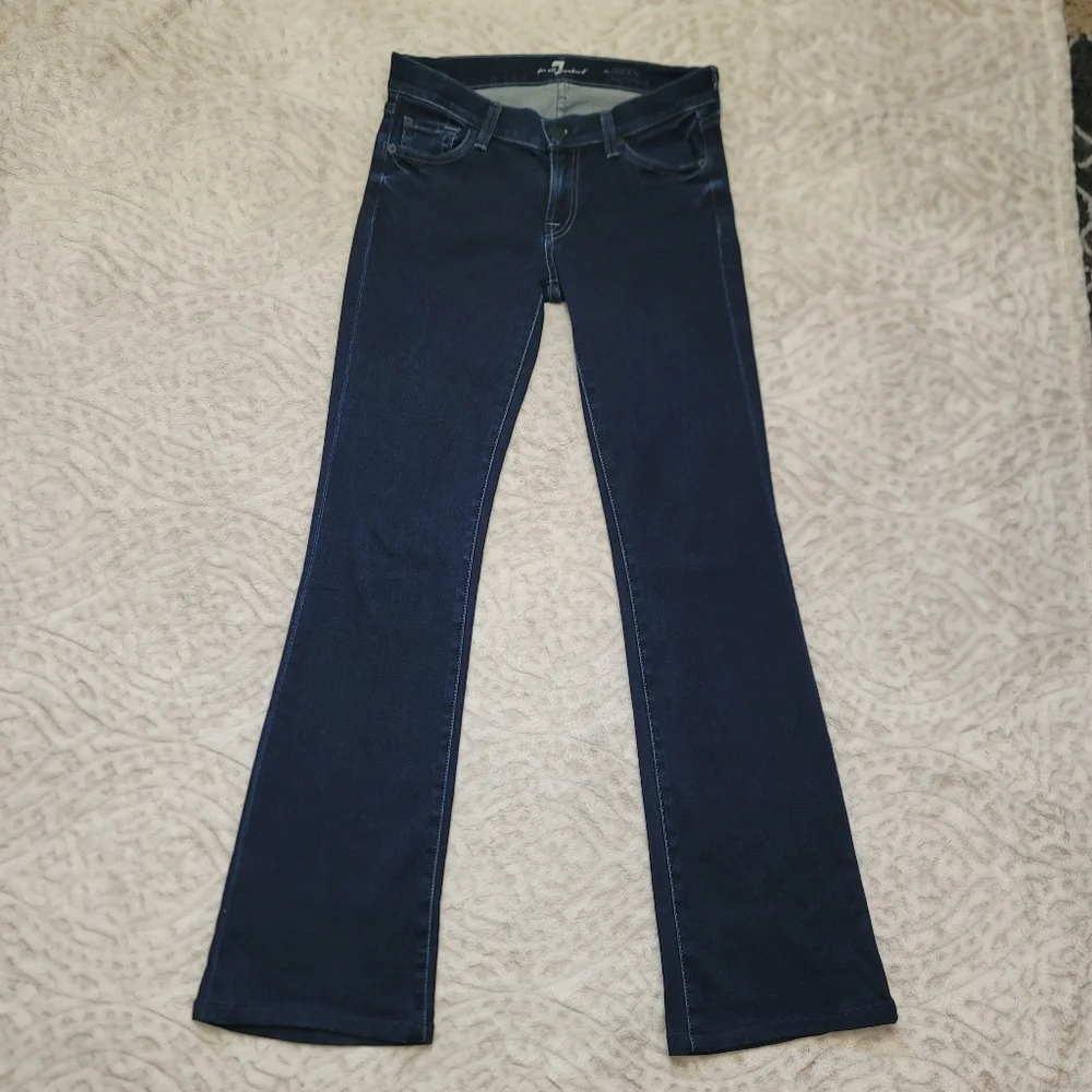 7 Seven For All Mankind The Skinny Bootcut Jeans Size 26 Women's Dark Blue